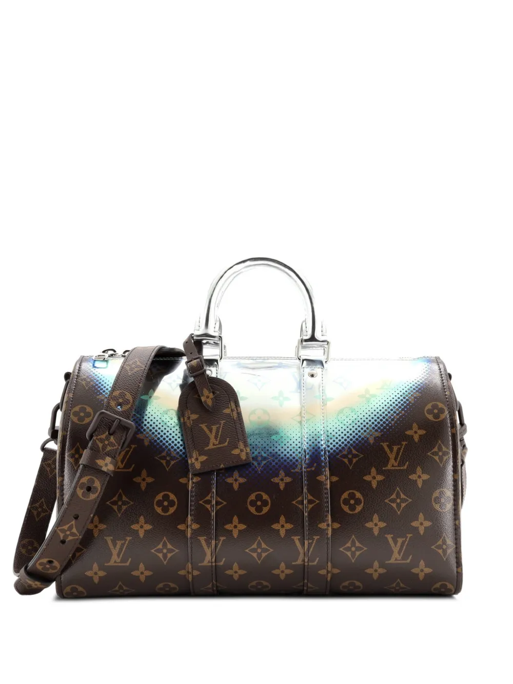 Louis Vuitton Pre-Owned Keepall Bandouliere Bag Limited Edition Metallic Nebula Monogram Canvas 35 satchel - Marrone
