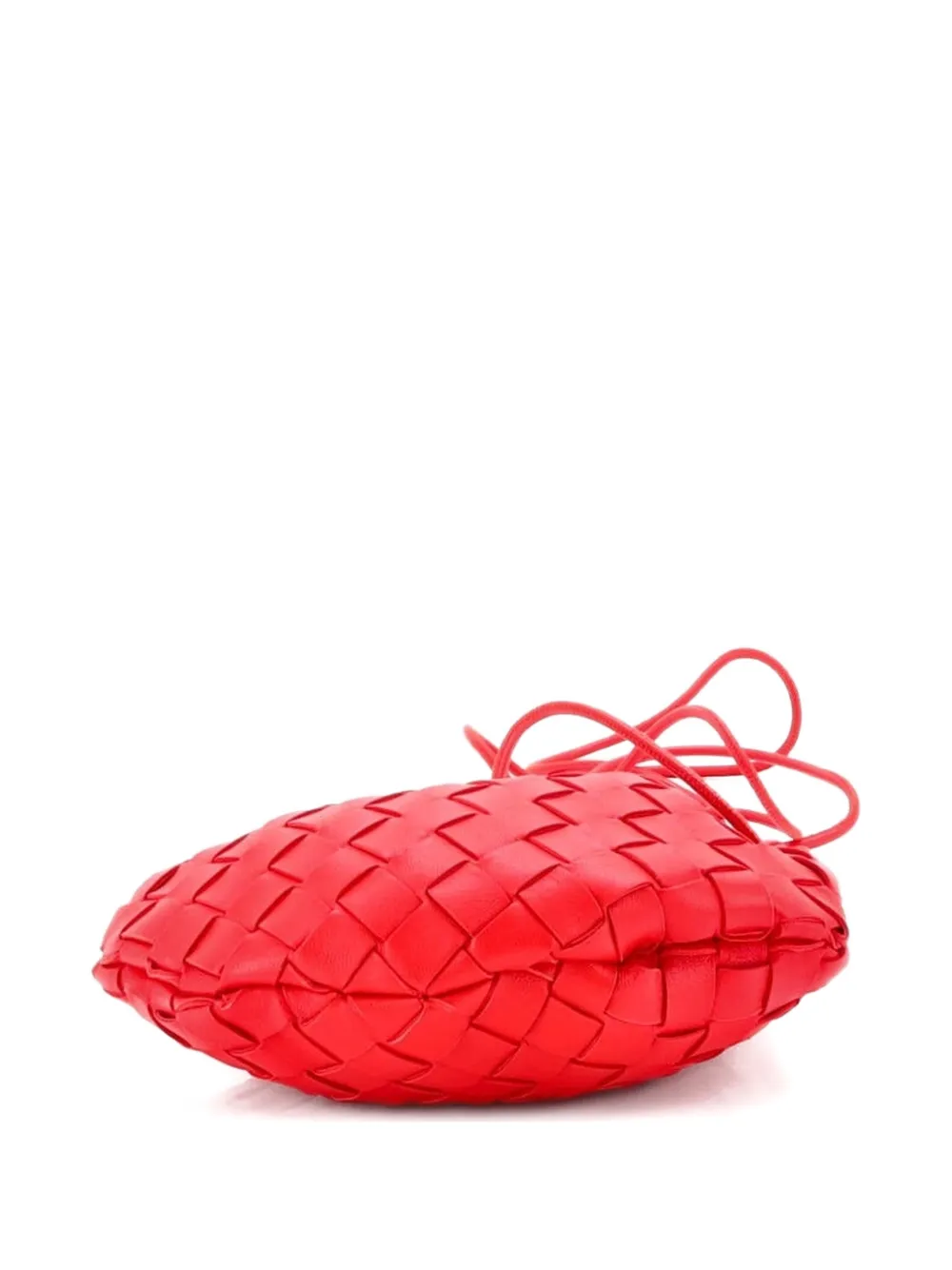 Pre-owned Bottega Veneta Sardine Top Handle Bag Intrecciato Nappa Mini Satchel In Red