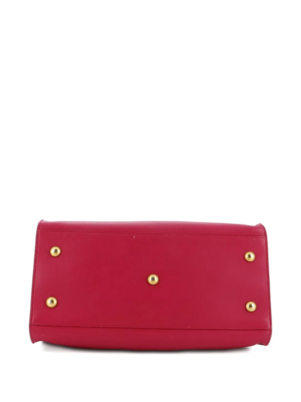 Pre-owned Saint Laurent Classic Y Cabas Leather Small Satchel In Pink