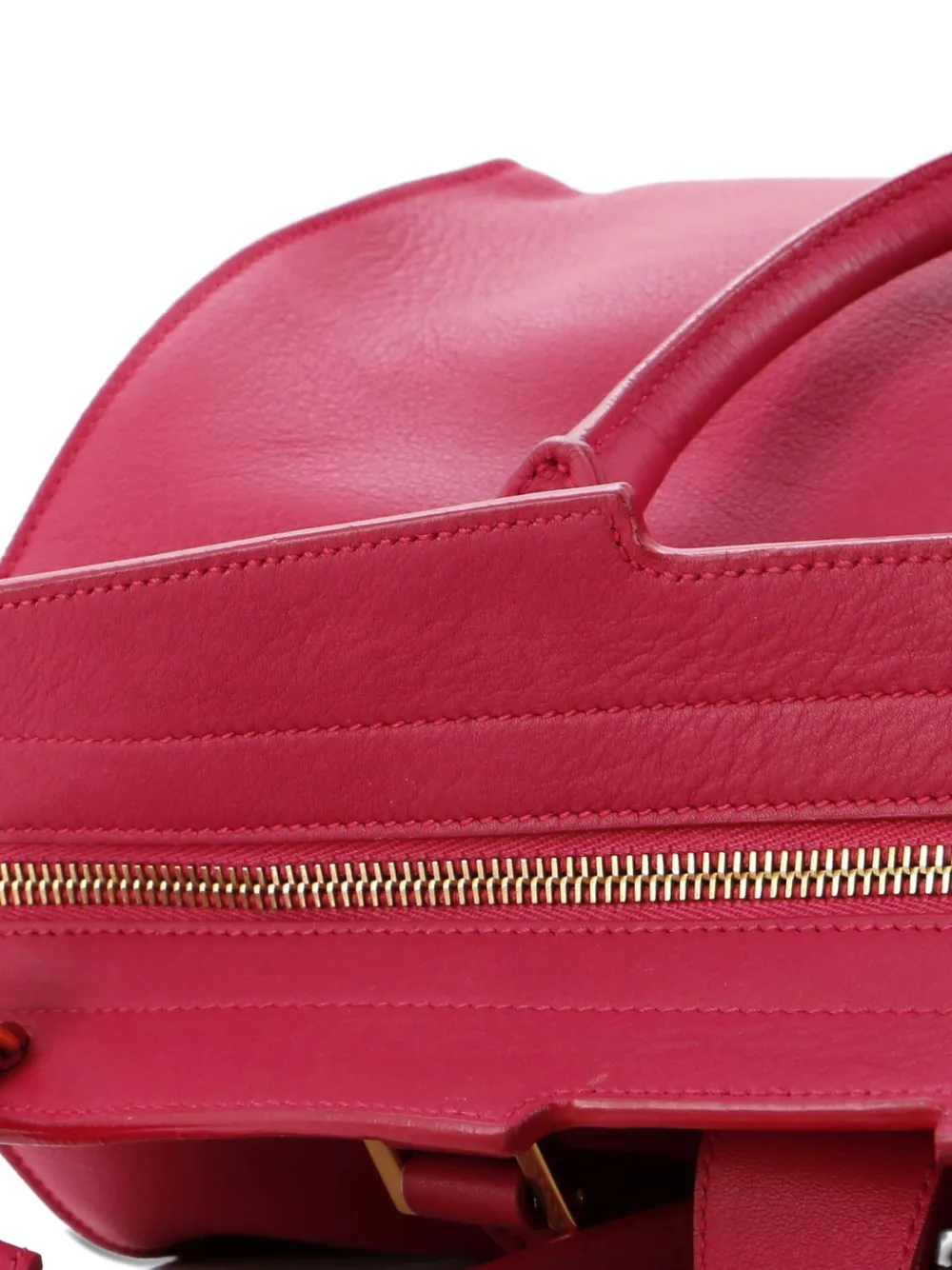 SAINT LAURENT Pre-owned Classic Y Cabas Leather Small Satchel In Pink