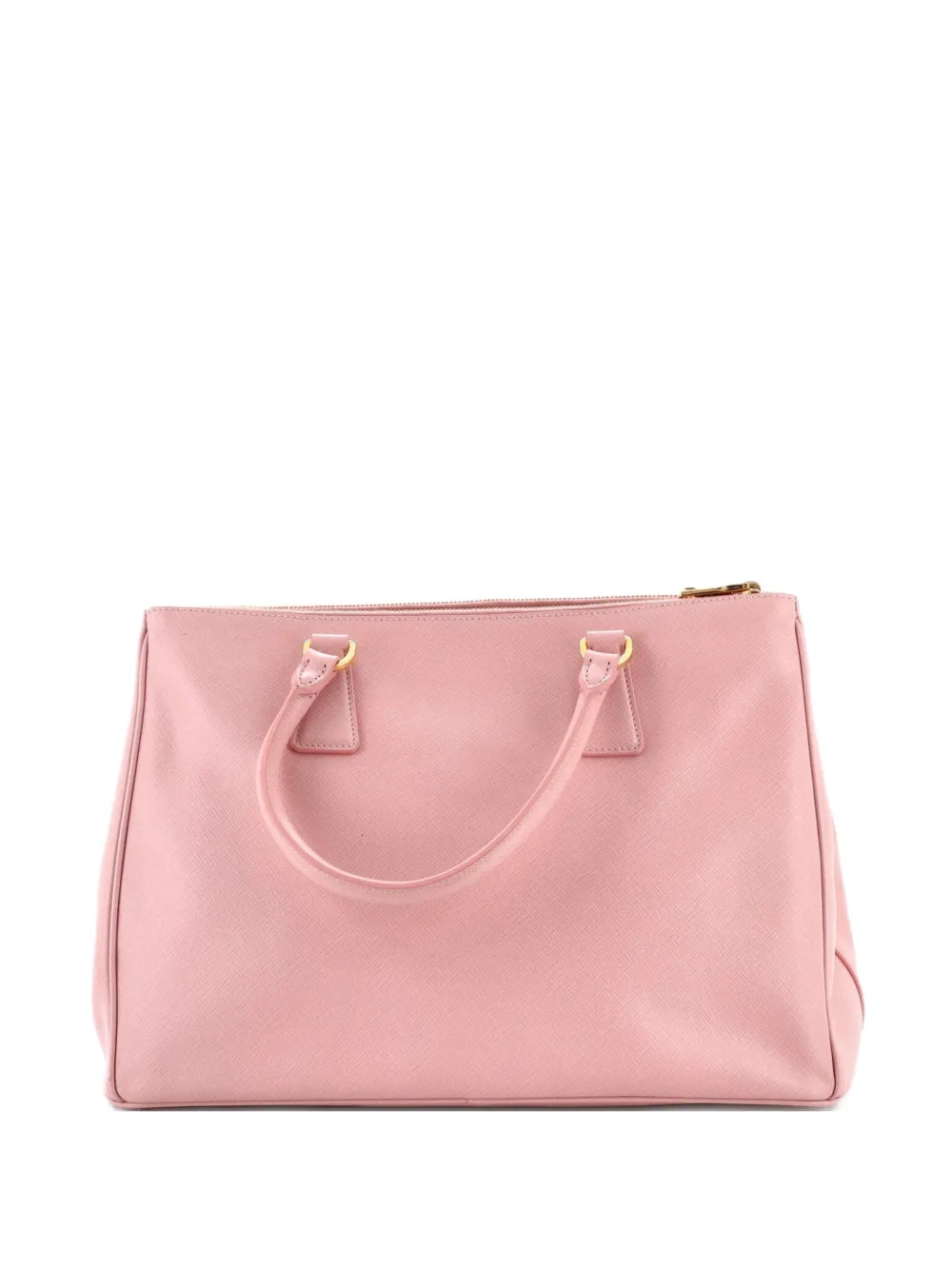 Click to view more detailed imagery on our partner's website Pre-owned Prada Double Zip Lux Saffiano Leather Medium Tote Bag In Pink