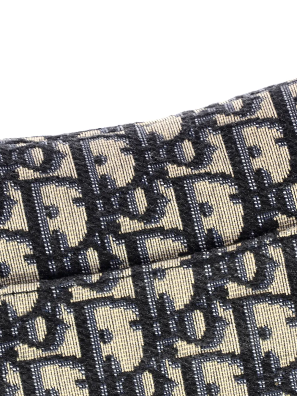 Pre-owned Dior Saddle Handbag Oblique Canvas Mini Shoulder Bag In Blue