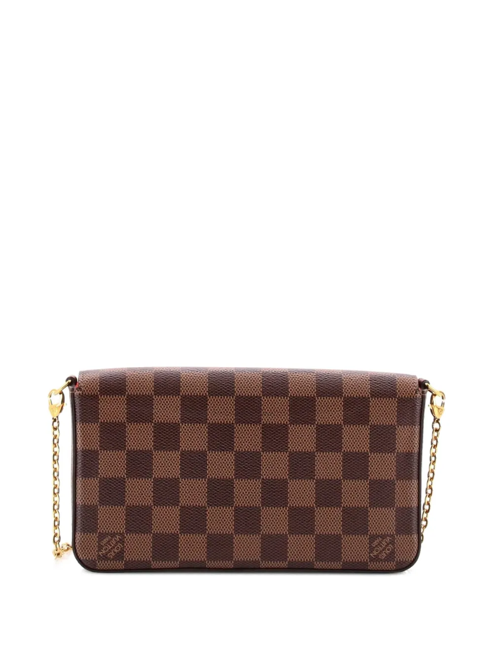 Pre-owned Louis Vuitton Felicie Pochette Damier Crossbody Bag In Brown