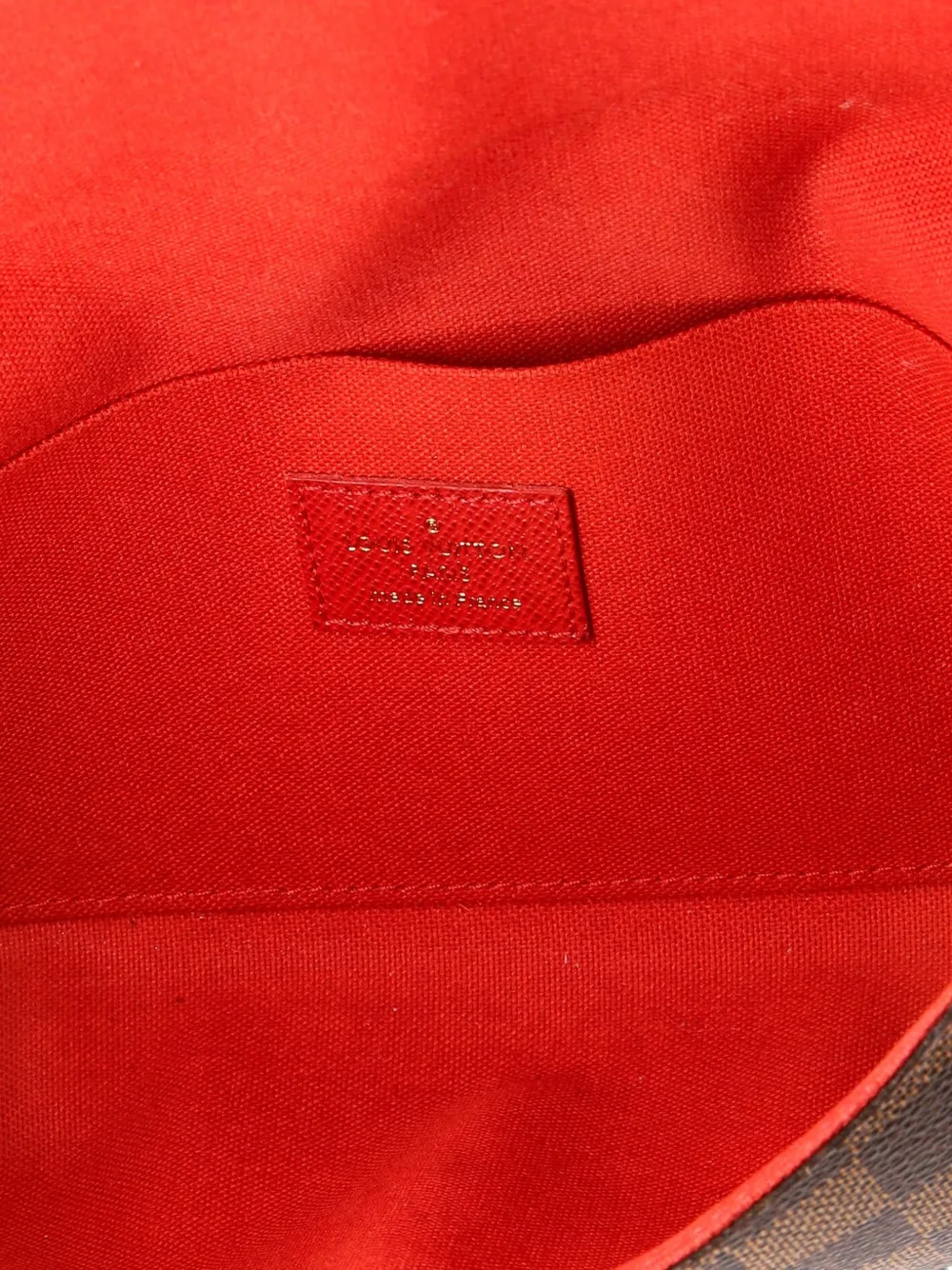 Pre-owned Louis Vuitton Felicie Pochette Damier Crossbody Bag In Brown