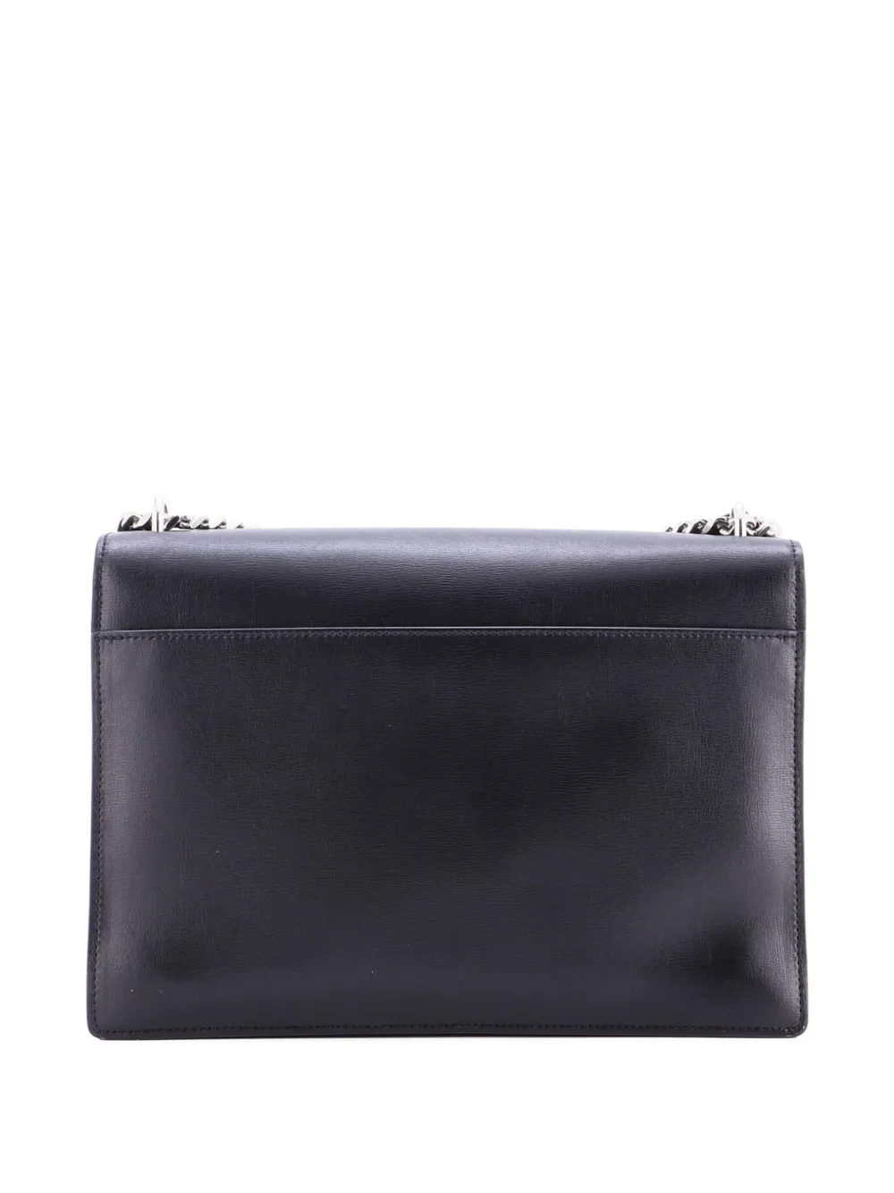 Pre-owned Saint Laurent Sunset Leather Large Crossbody Bag In Black