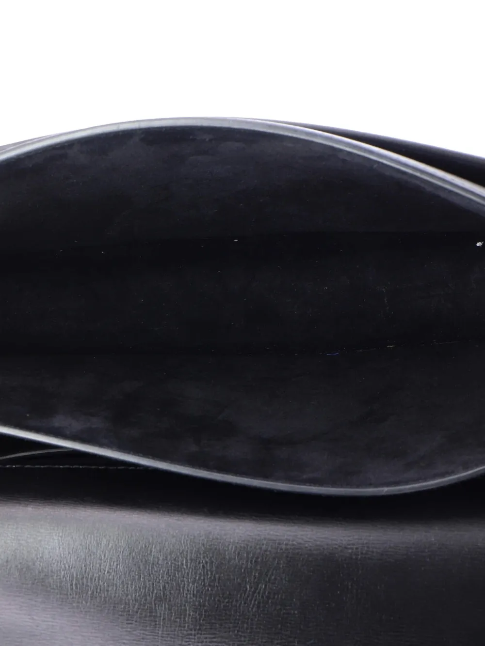 Pre-owned Saint Laurent Sunset Leather Large Crossbody Bag In Black