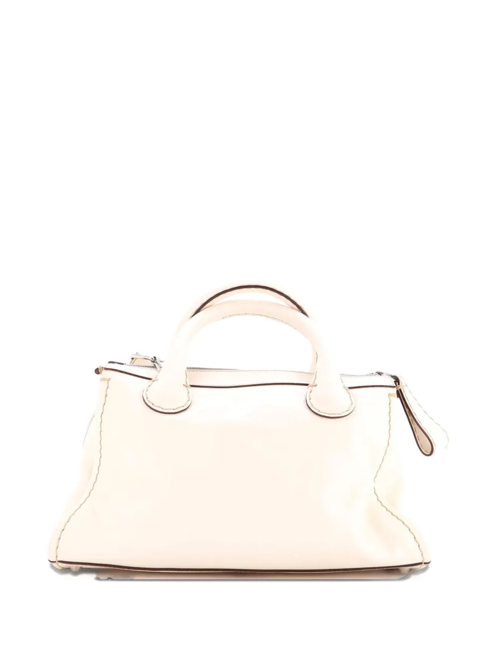 Click to view more detailed imagery on our partner's website Pre-owned Chloé Edith Nm Leather Medium Satchel In Neutral
