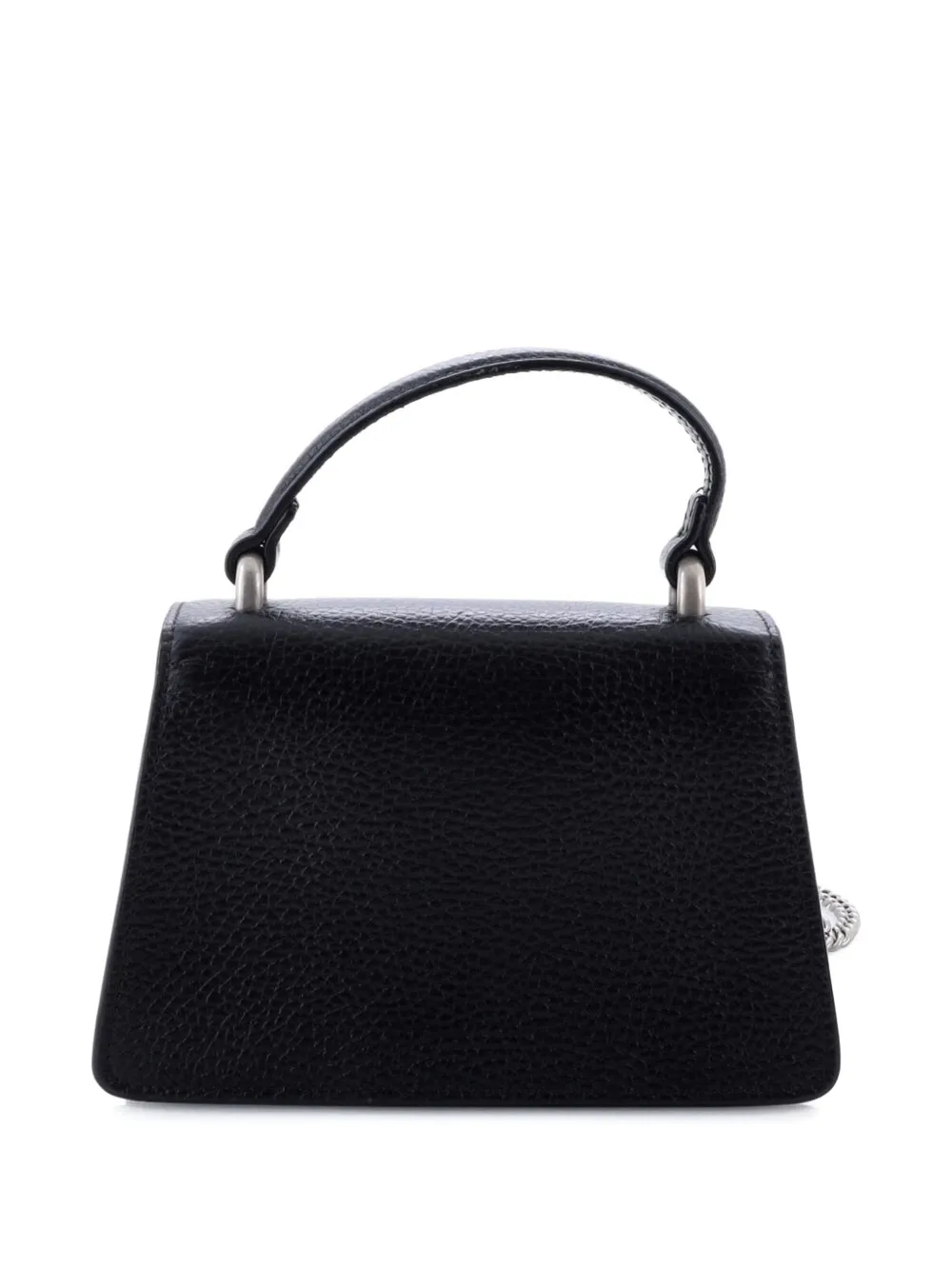 GUCCI Pre-owned Dionysus Top Handle Bag Leather With Crystals Mini Satchel In Black