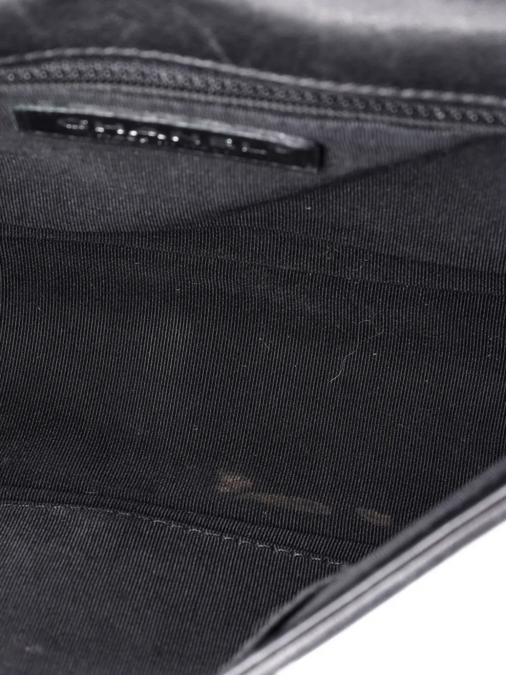 Pre-owned Chanel Boy Flap Bag Chevron Calfskin New Medium Shoulder Bag In Black