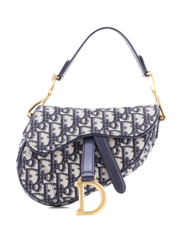 Christian Dior Pre-Owned サドル ハンドバッグ オブリーク キャンバス
