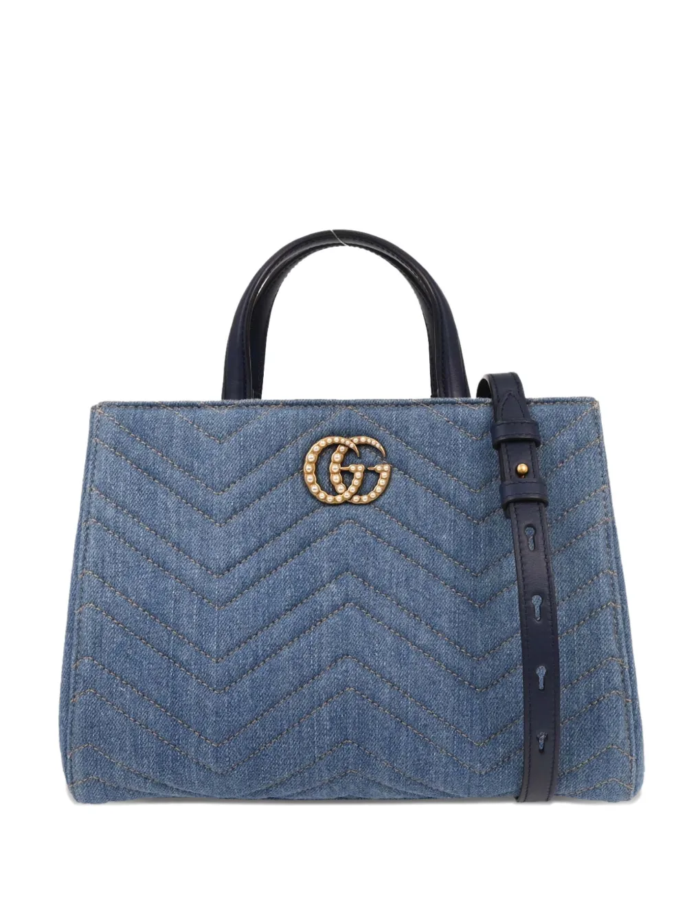 Gucci Pre-Owned 2015 Marmont denim handbag - Blu