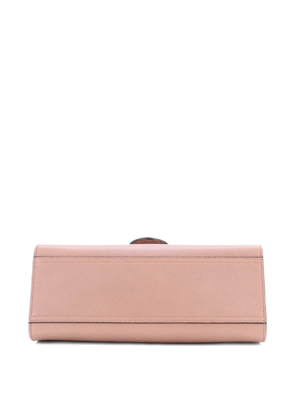 Pre-owned Gucci Pearly Gg Marmont Top Handle Bag Leather Small Satchel In Neutral