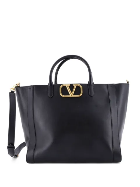 Valentino Garavani Pre-Owned VLogo Convertible Shopper Leather Large tote bag