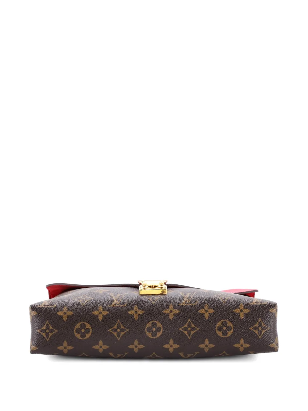Pre-owned Louis Vuitton Pallas Chain Monogram Canvas And Calfskin Shoulder Bag In Brown