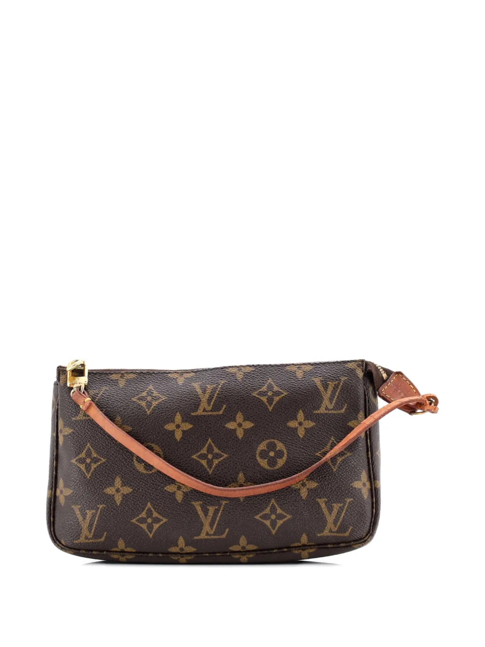 Pre-owned Louis Vuitton Pochette Accessoires Nm Monogram Canvas Clutch Bag In Brown