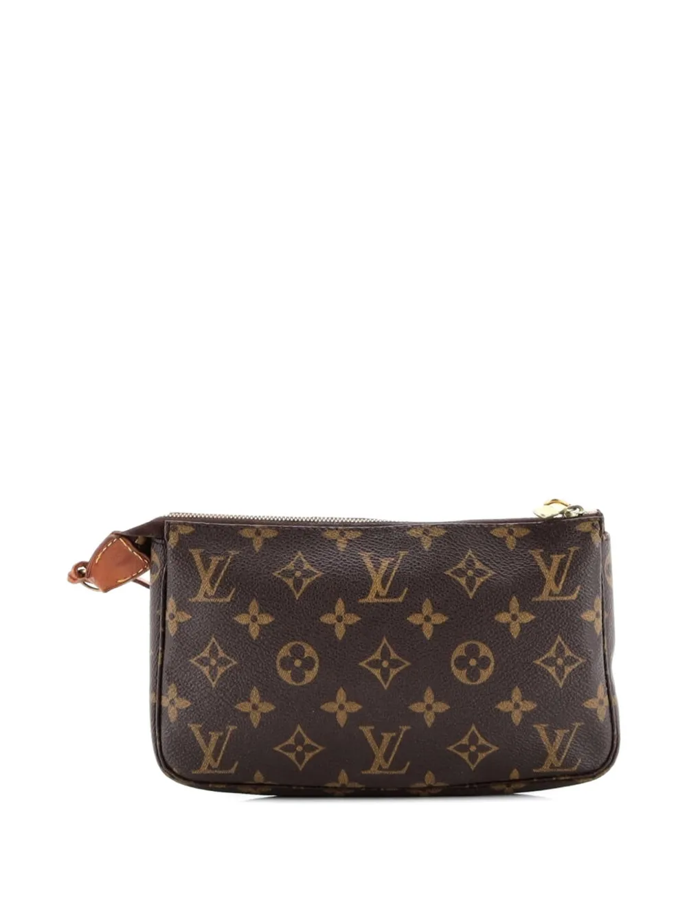 Pre-owned Louis Vuitton Pochette Accessoires Nm Monogram Canvas Clutch Bag In Brown