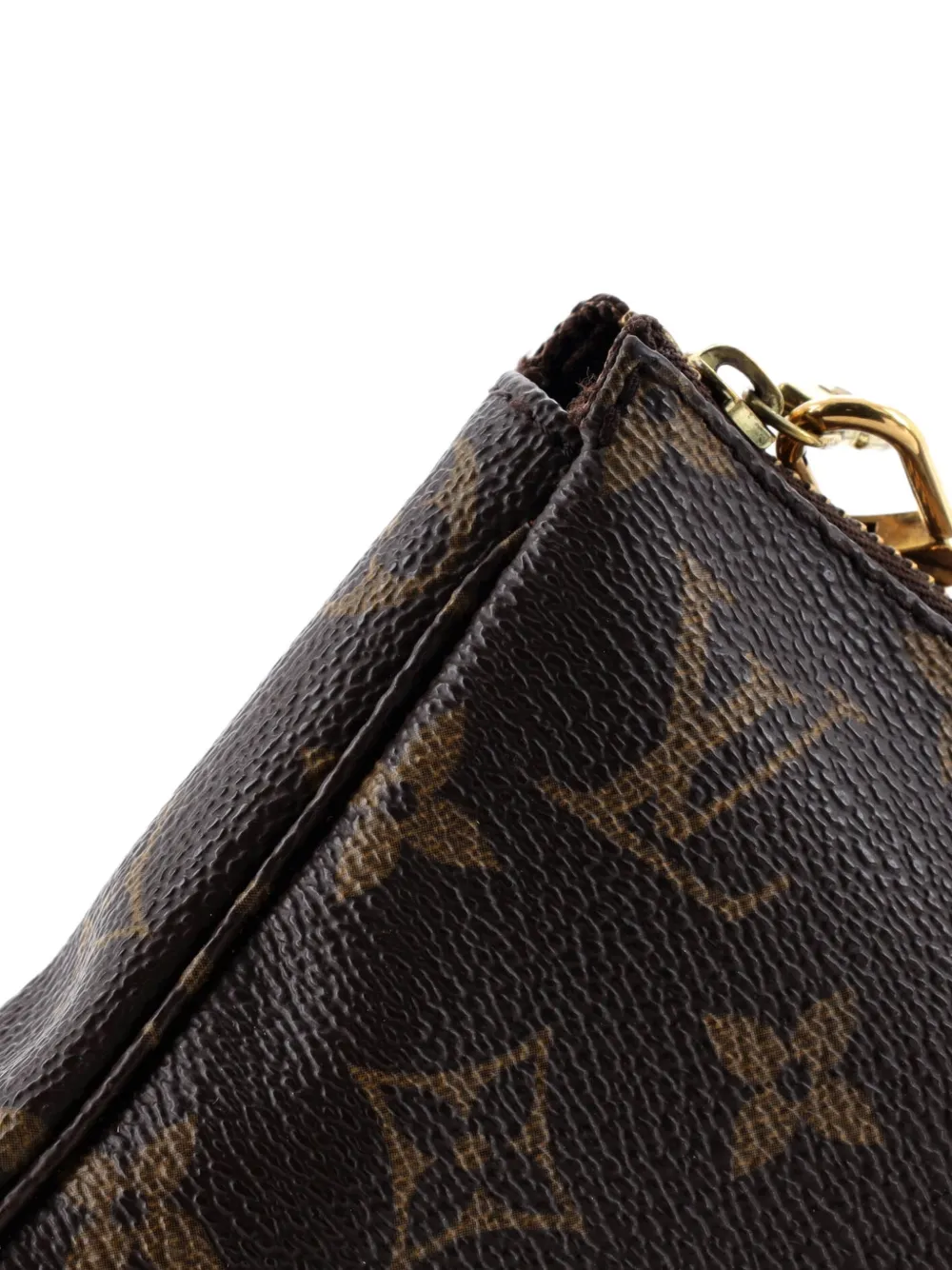 Pre-owned Louis Vuitton Pochette Accessoires Nm Monogram Canvas Clutch Bag In Brown