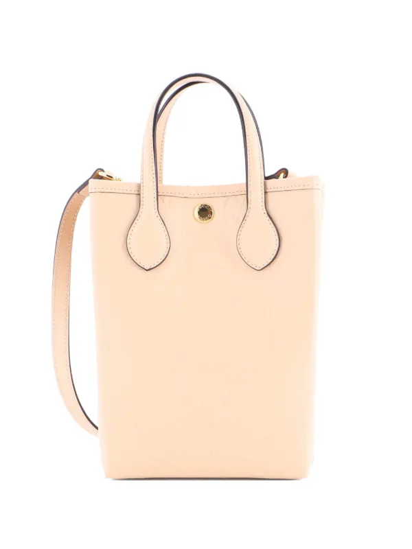 Gucci Pre-Owned バーティカル GG エンボス レザー ミニ ハンドバッグ