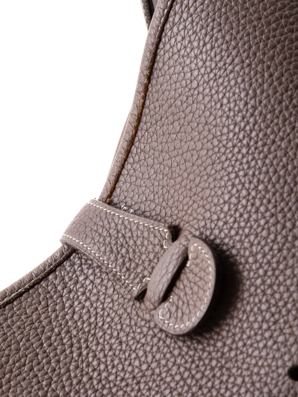 HERMES Pre-owned Evelyne Bag Gen I Clemence Gm Crossbody Bag In Gray