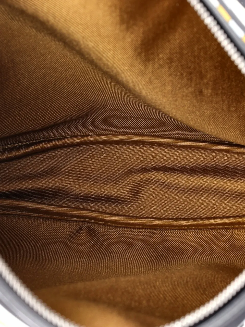 HERMES Pre-owned Sursoie To Go Pouch Printed Silk And Leather Shoulder Bag In Black