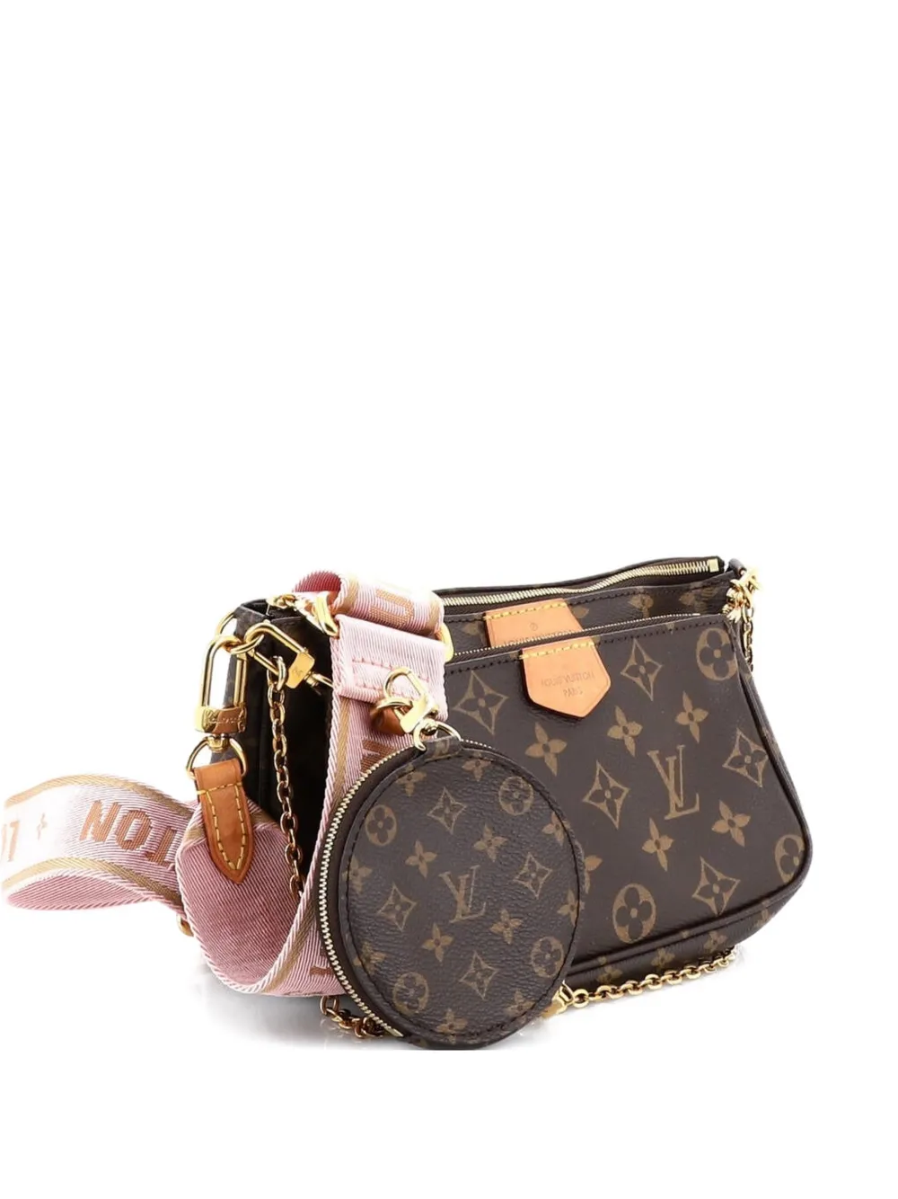 Pre-owned Louis Vuitton Multi Pochette Accessoires Monogram Canvas Crossbody Bag In Brown
