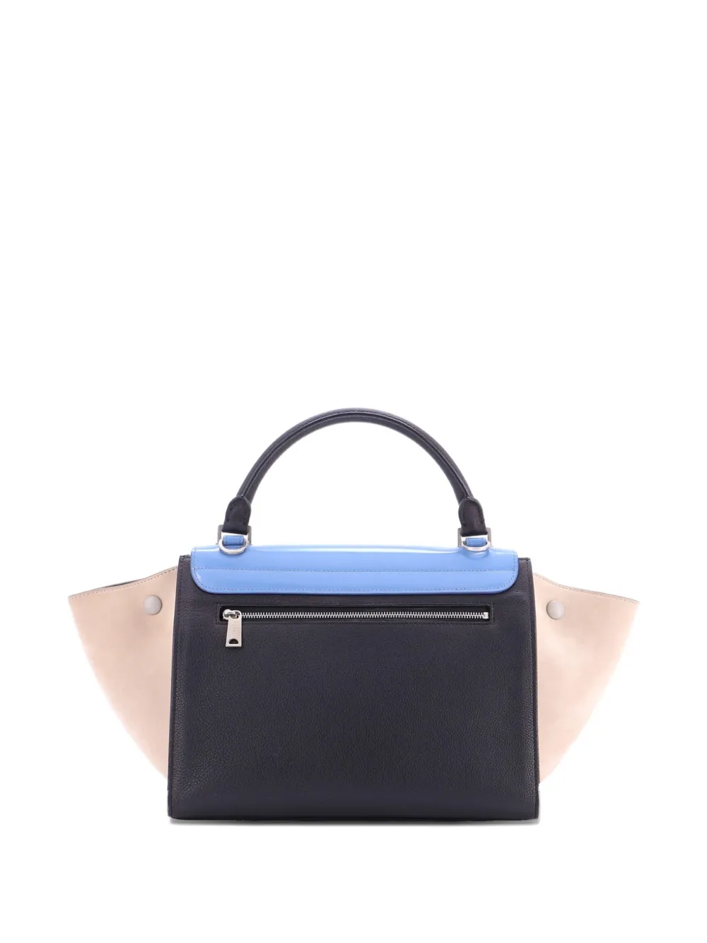 CELINE Pre-owned Trapeze Bag Leather With Patent Small Satchel In Multi