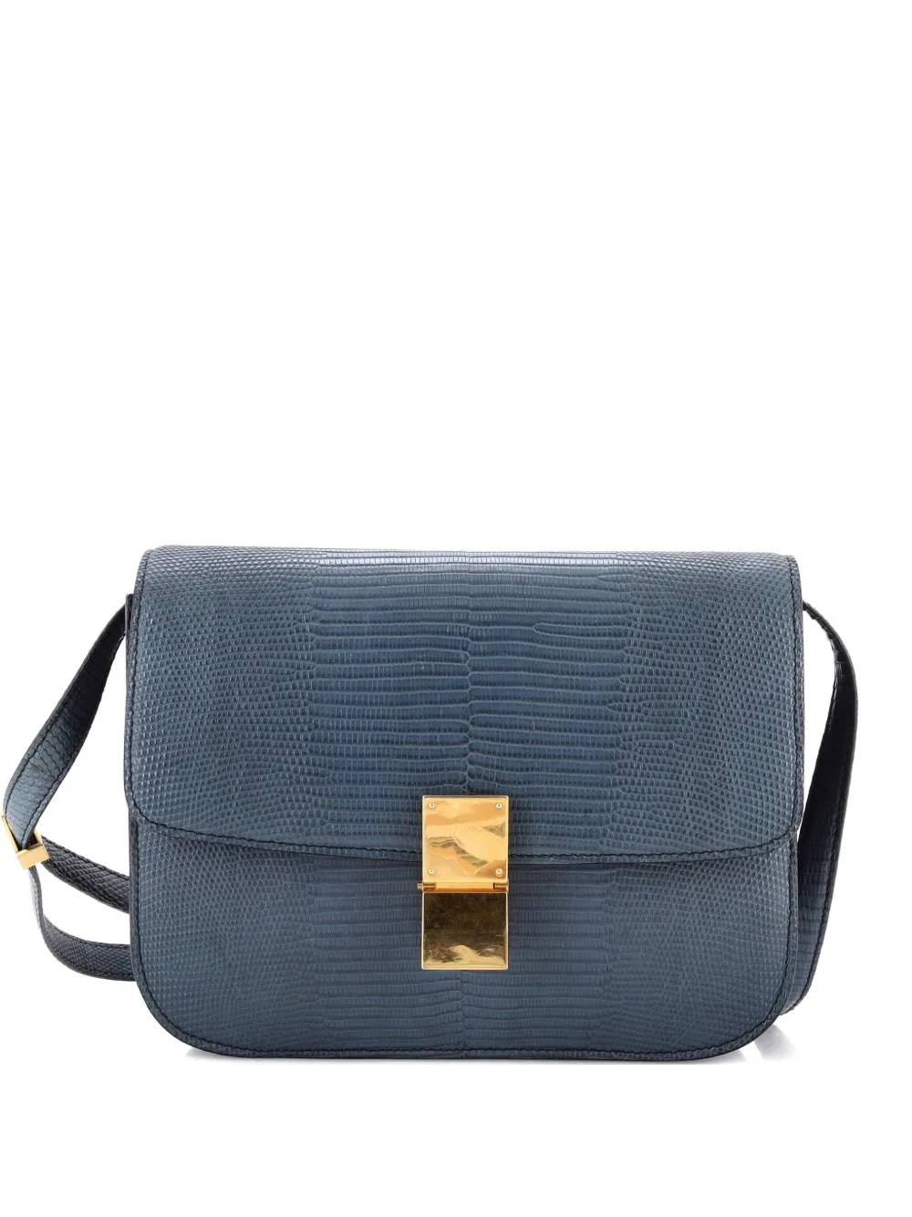 Celine Pre-Owned Classic Box Bag Lizard Medium shoulder bag - Blu