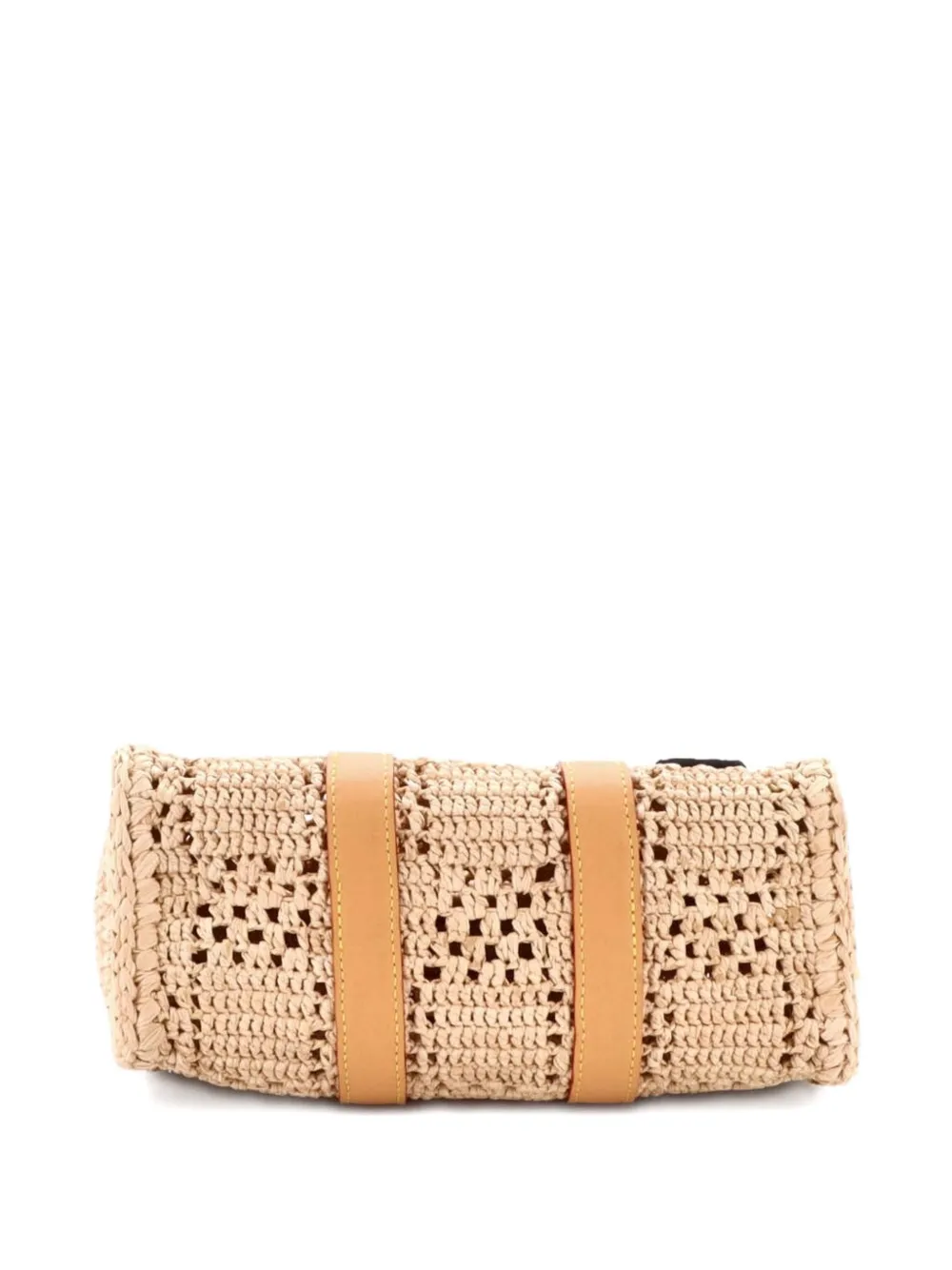 Pre-owned Louis Vuitton Keepall Bandouliere Bag Damier Raffia 25 Satchel In Neutral