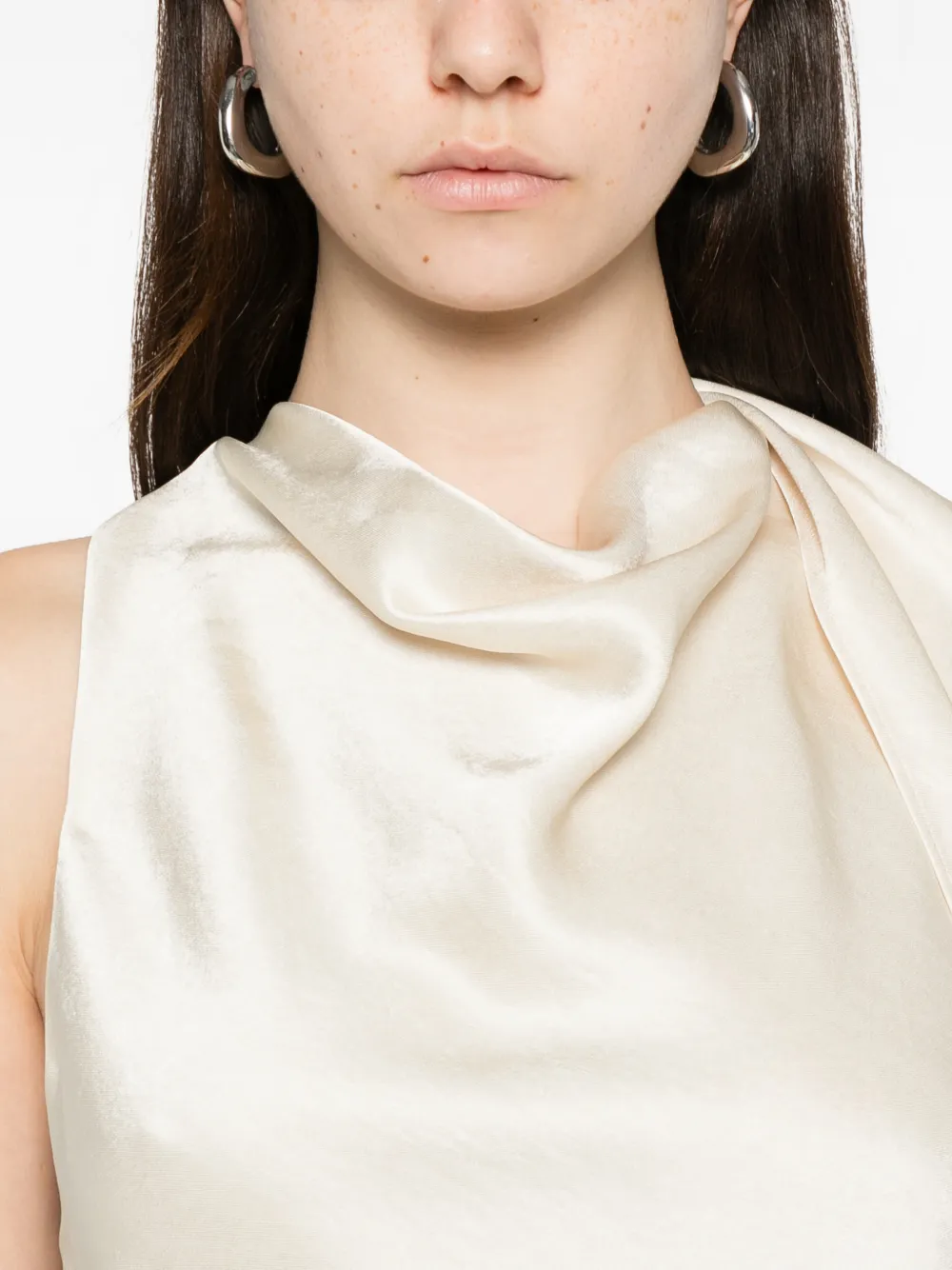 Vince Gedrapeerde top Beige