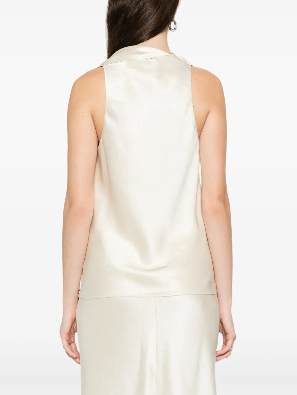 Vince Gedrapeerde top Beige