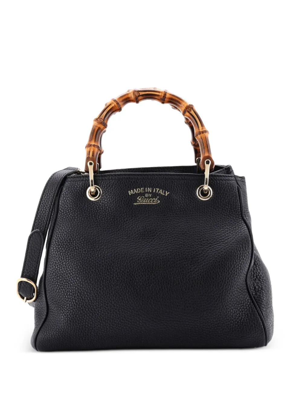 Gucci Pre-Owned Bamboo Shopper Leather Small tote bag - Nero