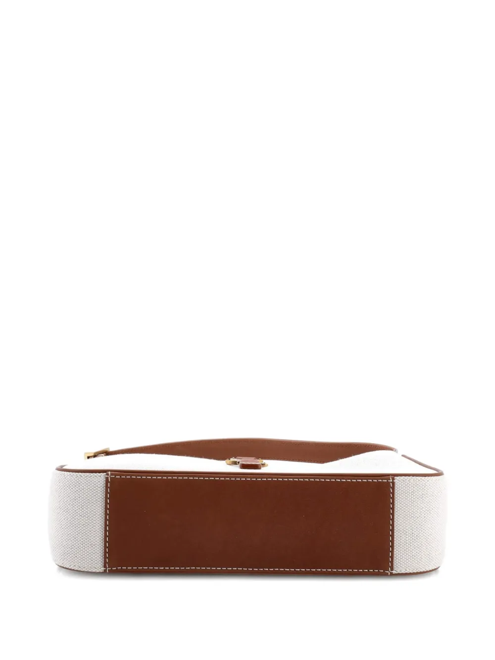 SAINT LAURENT Pre-owned Le 5 A 7 Canvas Small Hobo Bag In Neutral