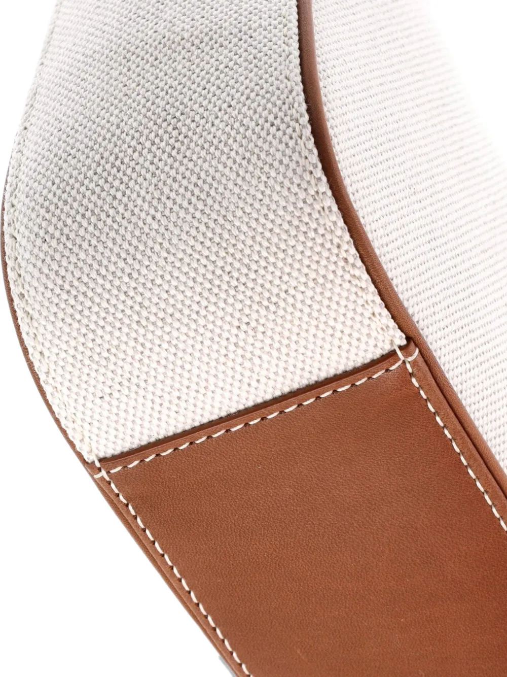 SAINT LAURENT Pre-owned Le 5 A 7 Canvas Small Hobo Bag In Neutral