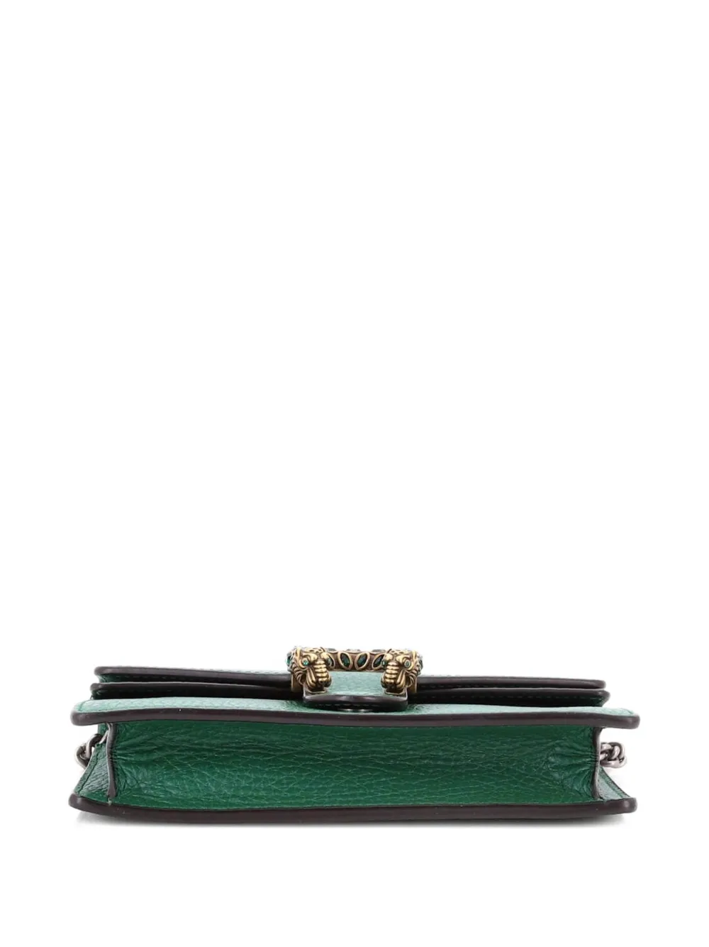 GUCCI Pre-owned Dionysus Bag Leather Super Mini Clutch Bag In Green