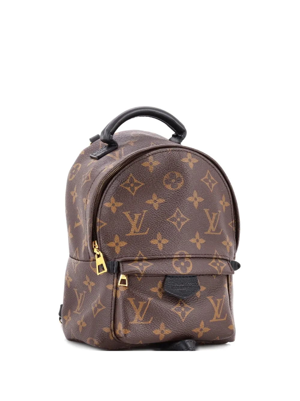 Pre-owned Louis Vuitton Palm Springs Monogram Canvas Mini Backpack In Black