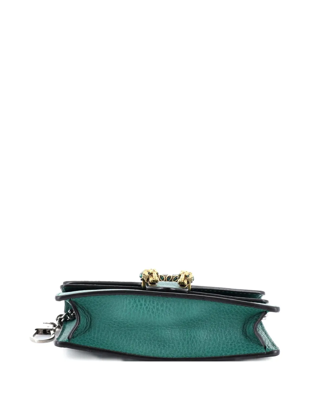 Pre-owned Gucci Dionysus Bag Leather Super Mini Clutch Bag In Green