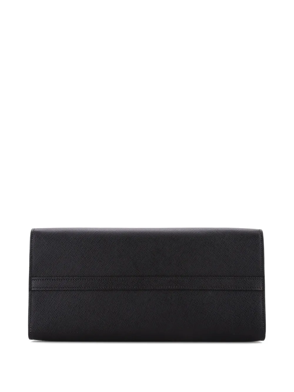 Pre-owned Prada Monochrome Saffiano With City Calf Medium Tote Bag In Black