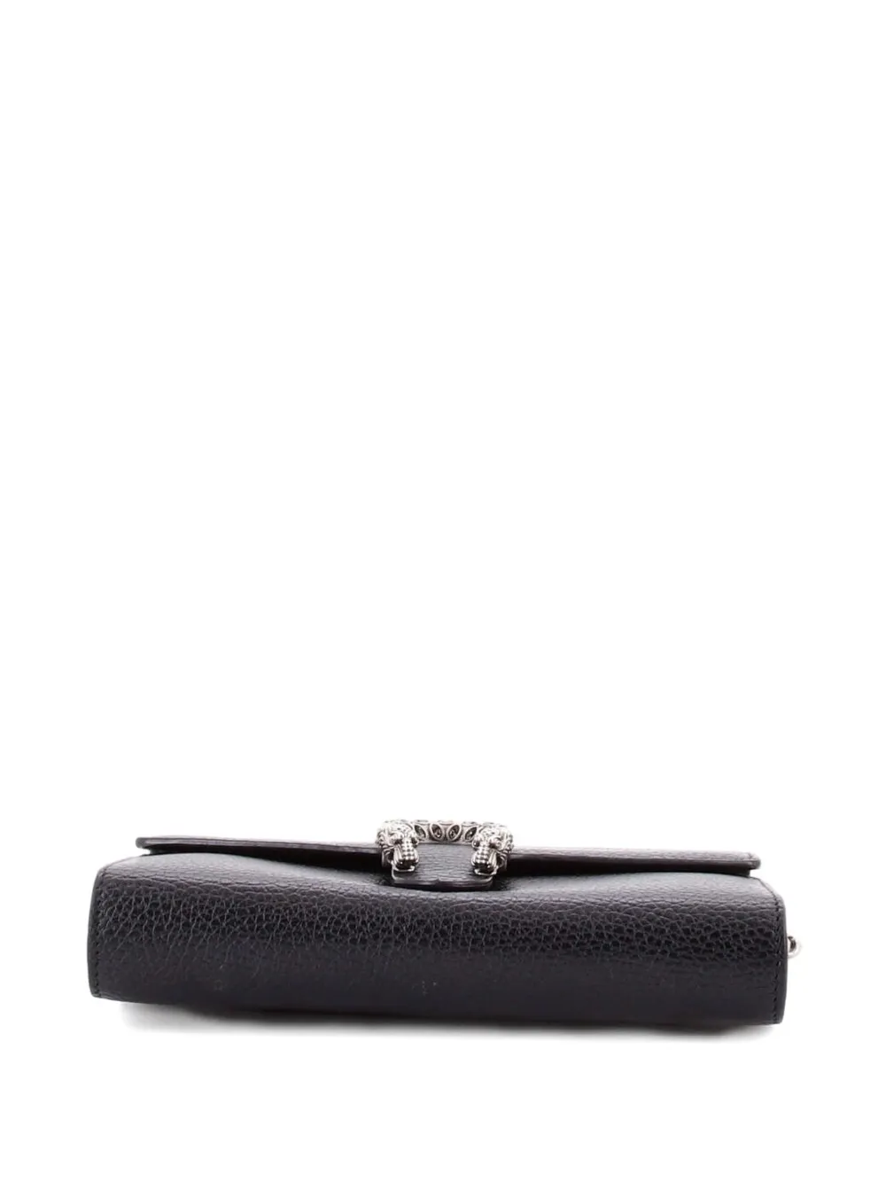 GUCCI Pre-owned Dionysus Chain Wallet Leather With Embellished Detail Small Crossbody Bag In Black