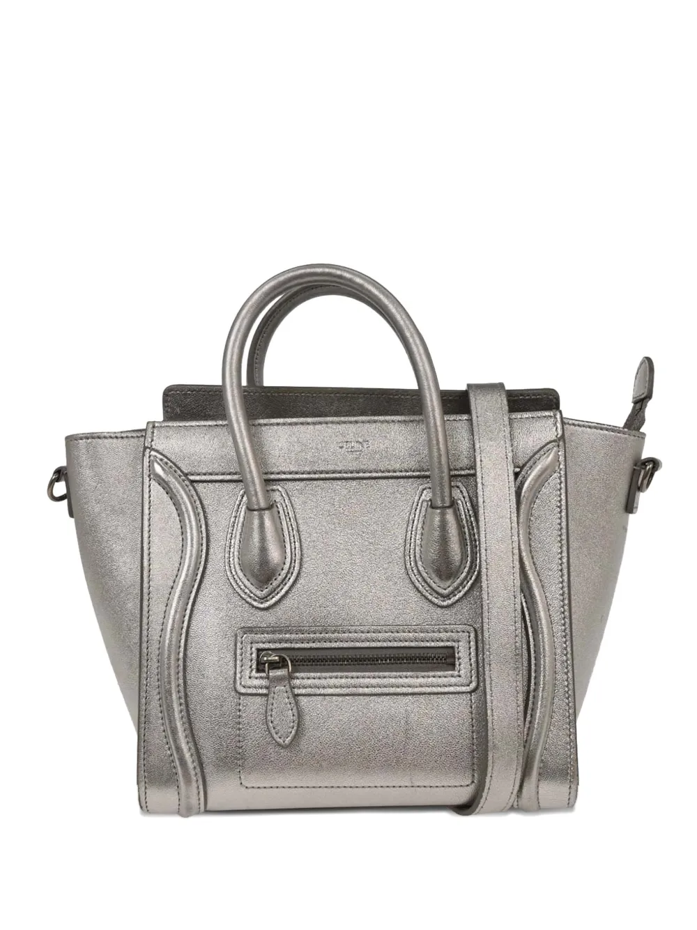 Celine Pre-Owned 2018 nano Luggage tote bag - Argento