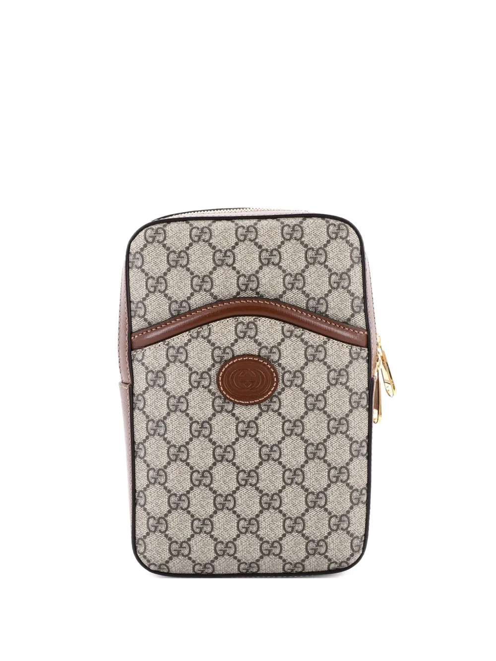 Gucci Pre-Owned Interlocking G Patch Sling Bag GG Coated Canvas Small crossbody bag - Marrone