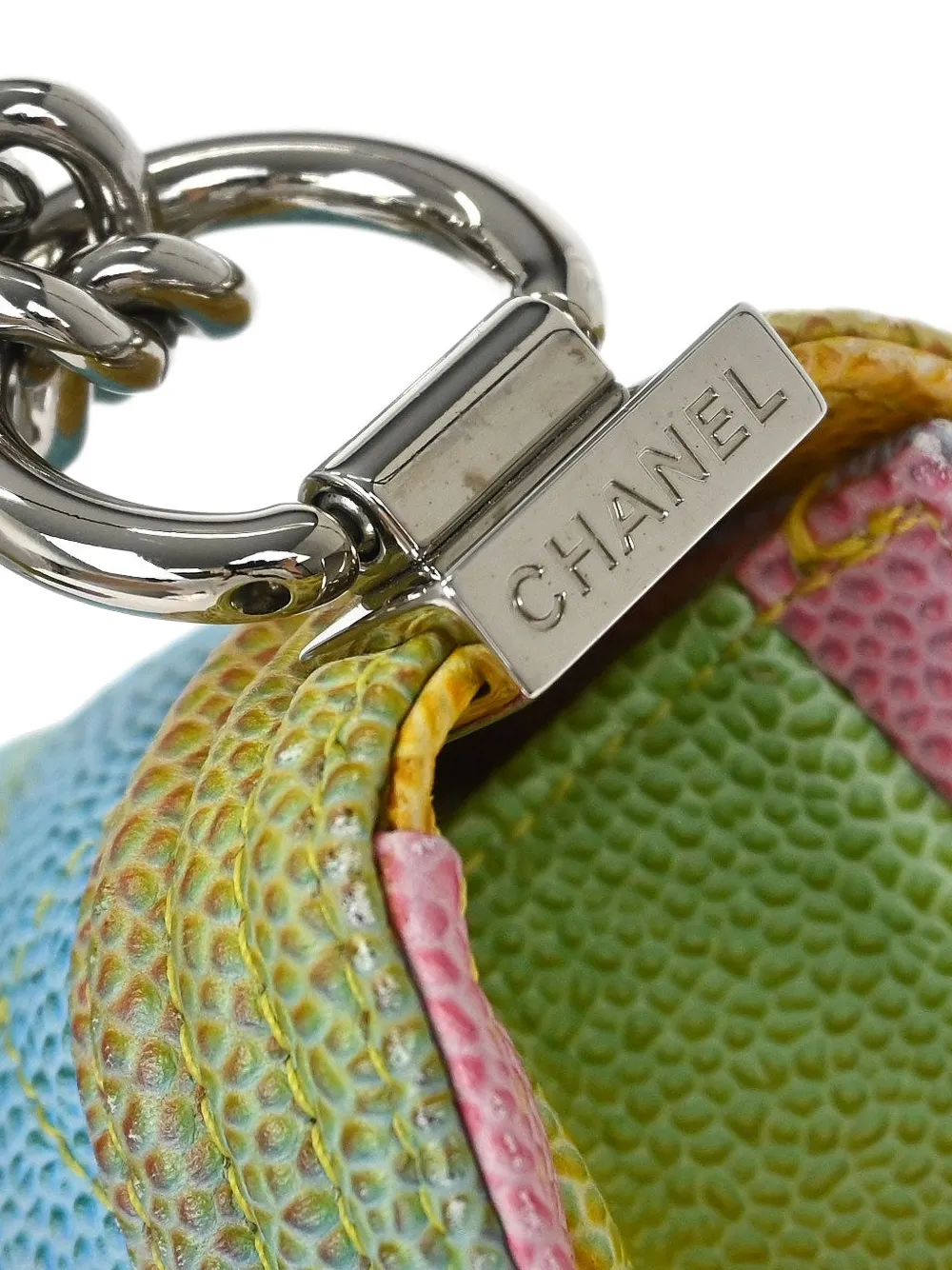 CHANEL Pre-Owned 2017 Boy kleine kaviaar leren schoudertas Geel