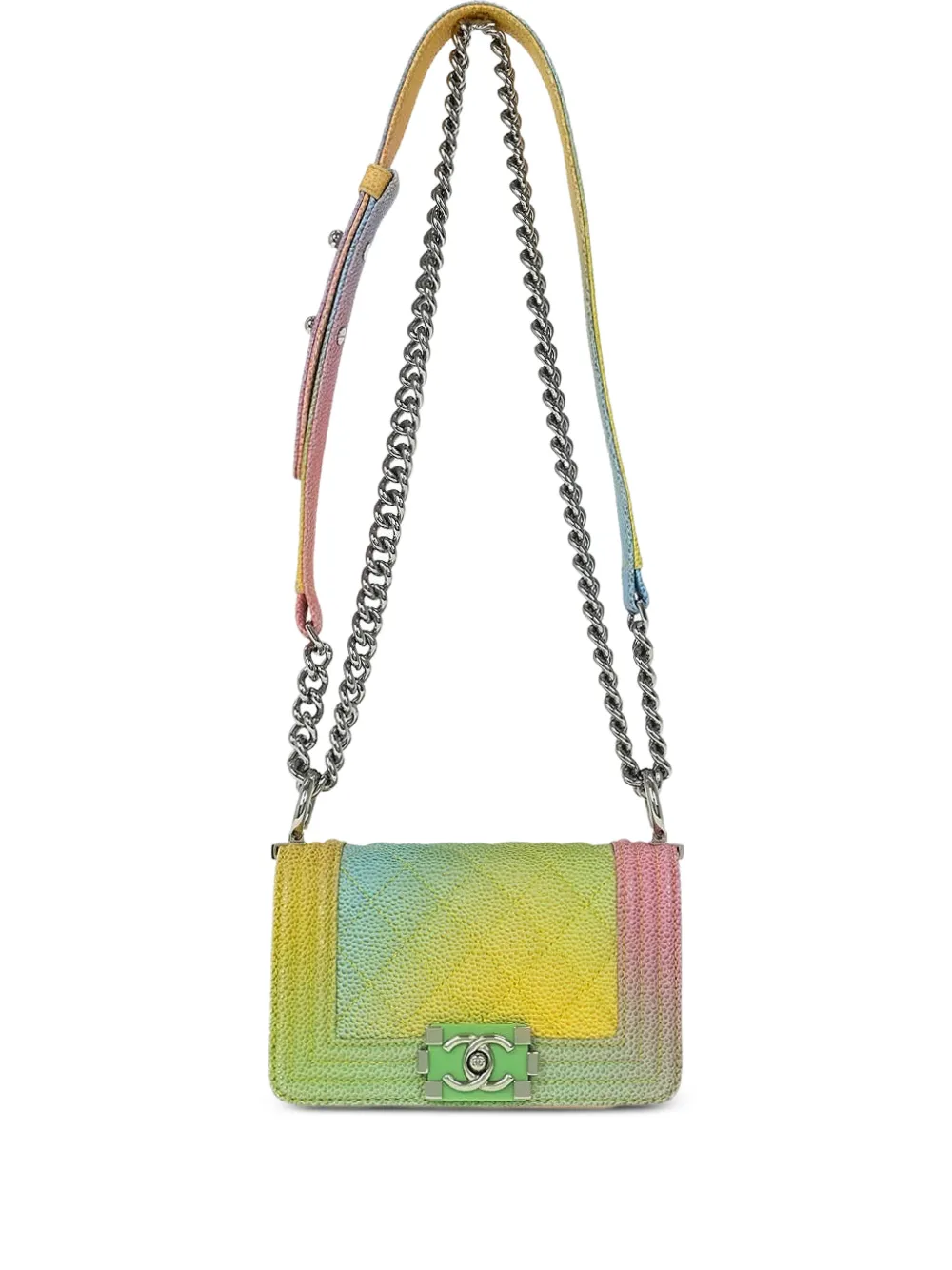 CHANEL Pre-Owned Borsa a spalla Boy mini 2017 - Giallo