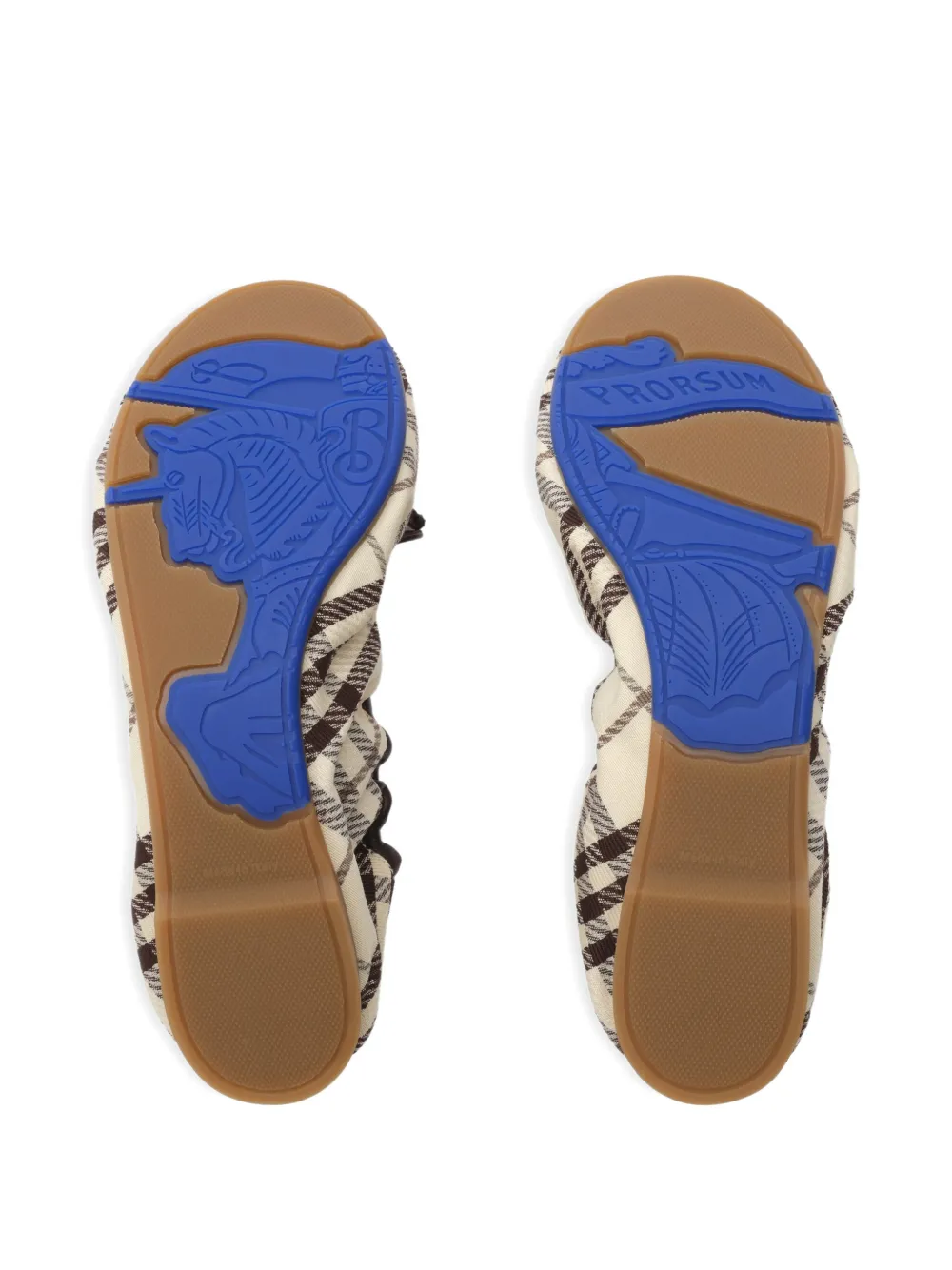 Burberry Geruite ballerina's Beige