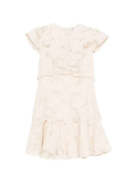 SANDRO floral-embroidered lacedetail mini dress