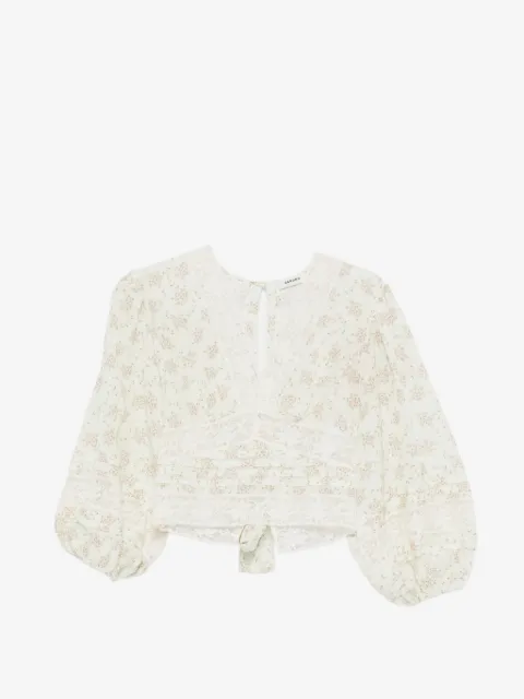 SANDRO floral crop top