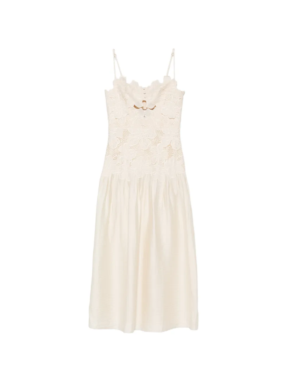 SANDRO cut-out midi dress - Toni neutri