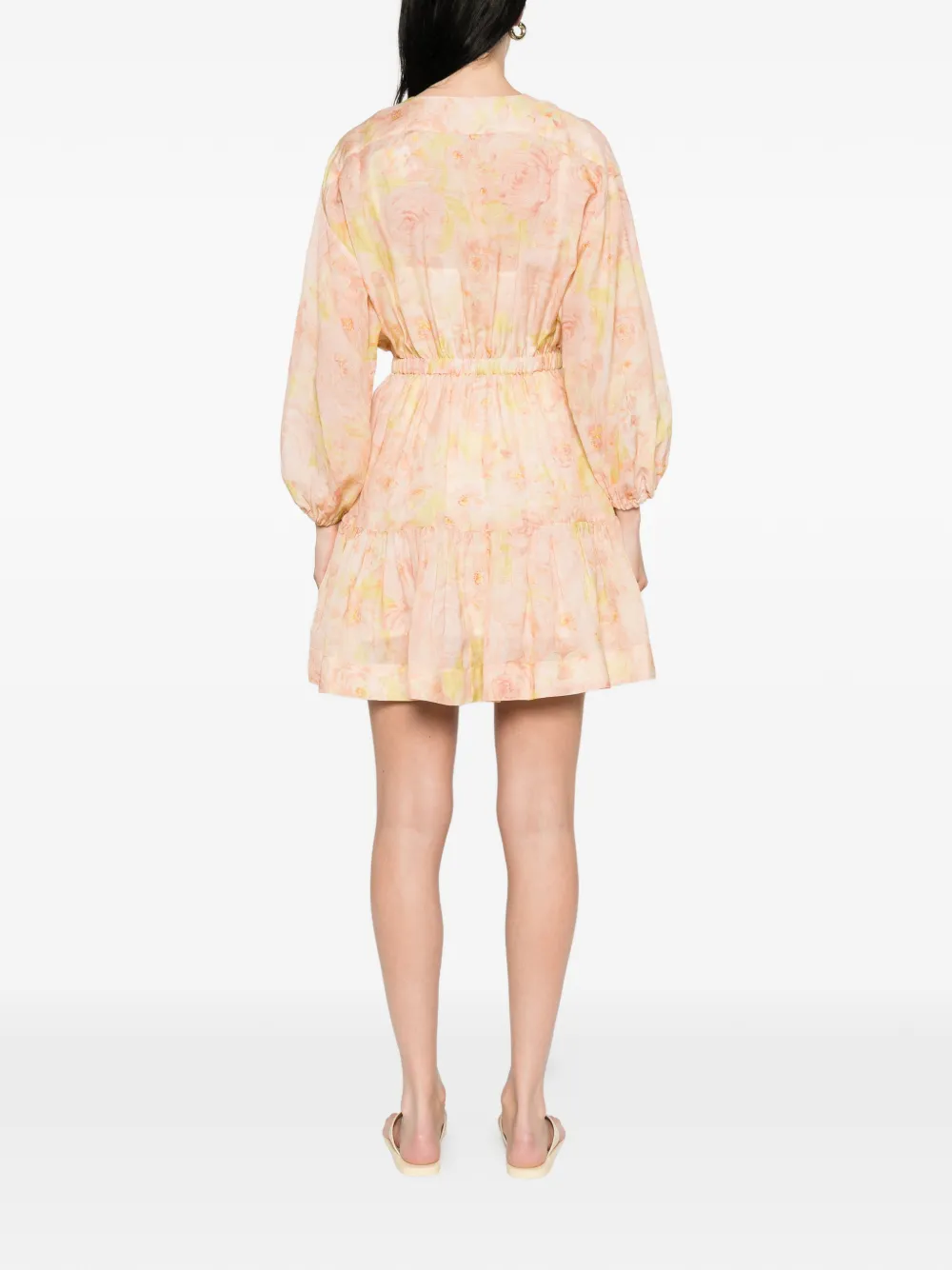 SANDRO Provenza mini-jurk met bloemenprint Roze