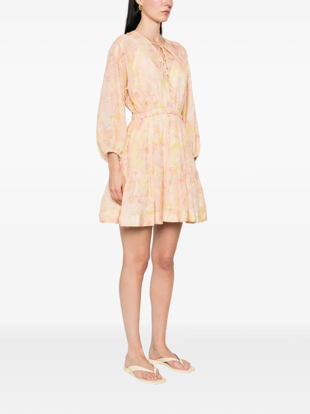 SANDRO Provenza mini-jurk met bloemenprint Roze