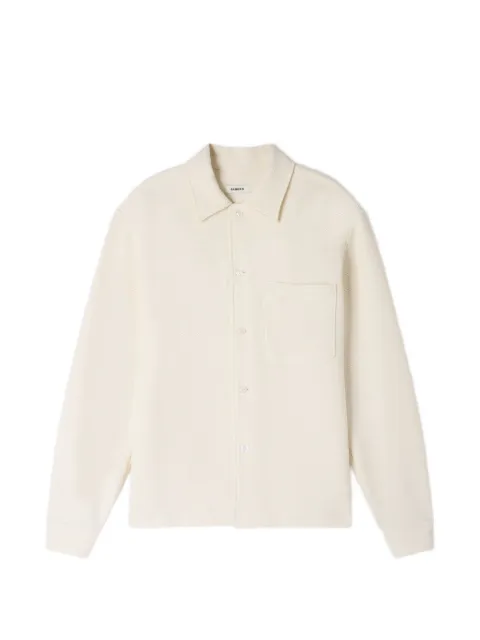 SANDRO textured shark collar shirt