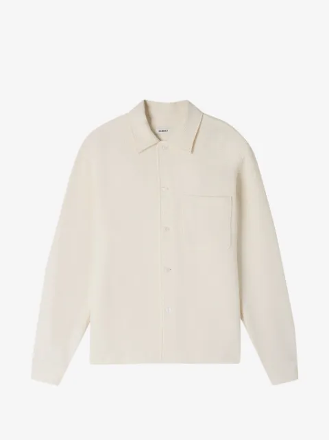 SANDRO textured shark collar shirt